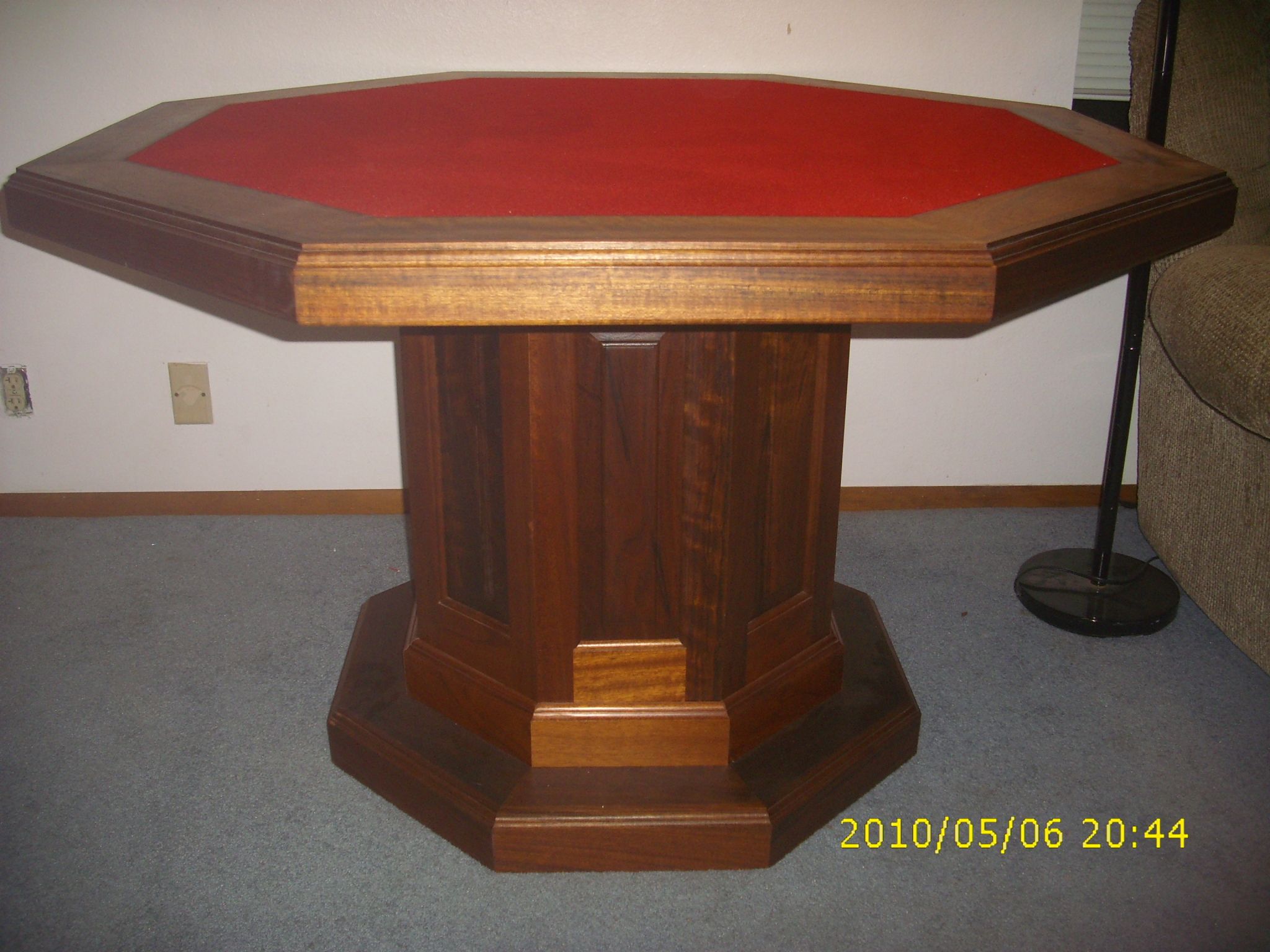 Handmade Octagonal Poker Table by Harmon Heirloom Furniture