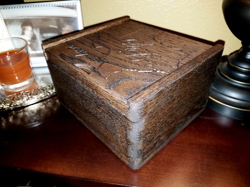Custom Made Classic Hardwood Oak Box For Jewelry, Wedding Or Gift Giving