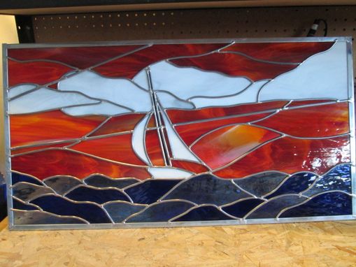 Custom Made Sailboat At Sunset Panel--1 Of 2