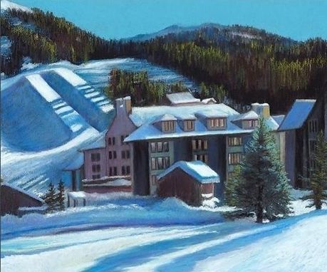 Custom Made Apres Ski, Copper Mountain (Colorado) Oil Pastel - Limited Edition Paper Print