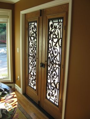 Custom Made Custom Wooden -Imitation Iron- Door Design