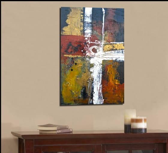 Hand Crafted Textured Modern Abstract Painting Contemporary Art By Gino ...