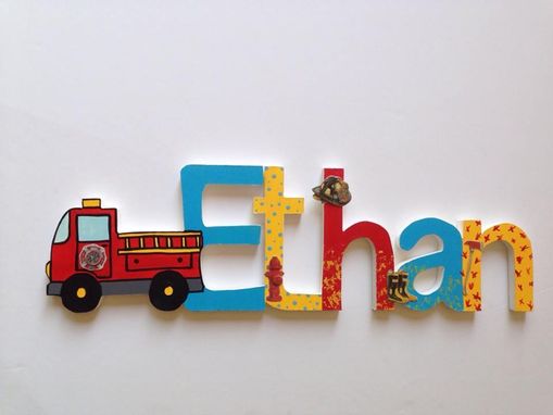 Custom Made Hand Carved And Painted Wooden Names