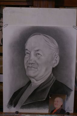 Custom Made Portrait Graphite Hand Drawn Custom Grandfather, Parent, Family
