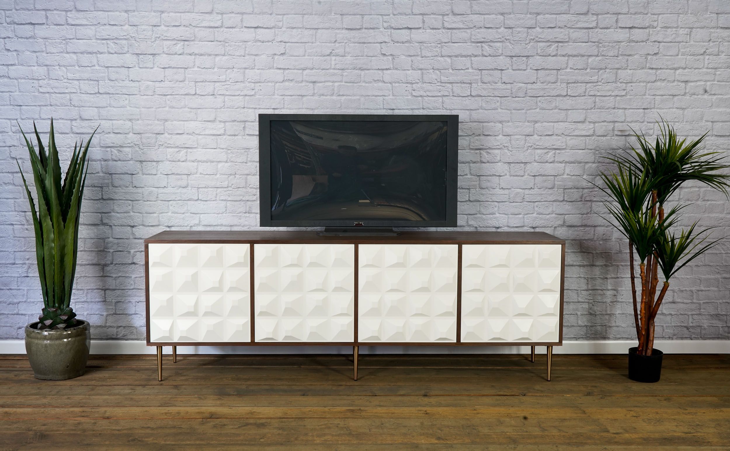 Buy Custom Made Modern Credenza, Mid Century Modern Tv Stand, Walnut