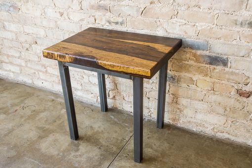 Custom Made Modern Side Tables With Raw Steel Base
