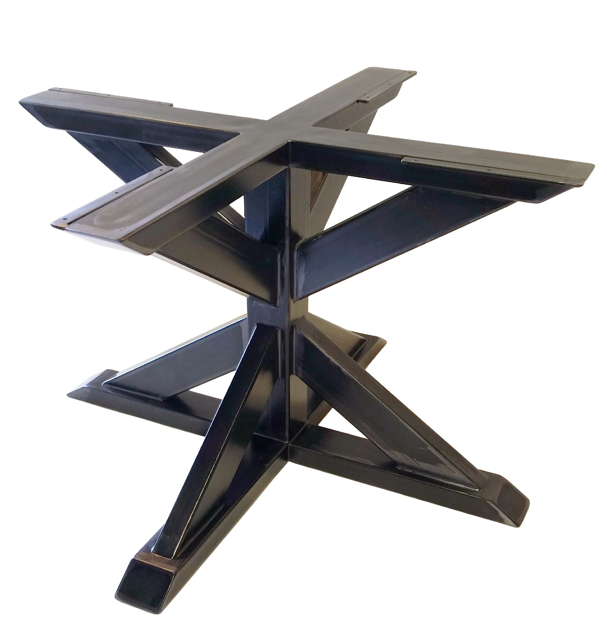 Hand Made Metal Table Base Pedestal Style Trestle By Urban Ironcraft Custommadecom