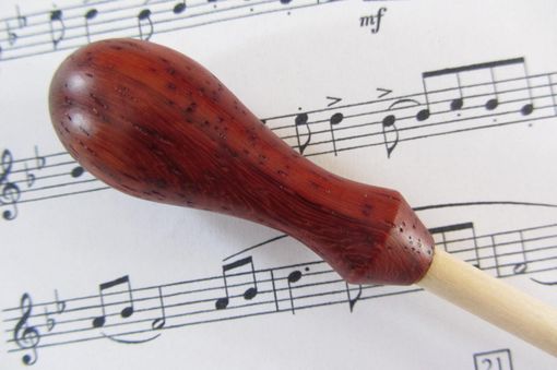 Custom Made Music Conductors Baton - Handmade- Padauk Wood Handle And Birch Wood Tip