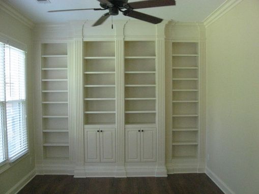 Custom Made Bookcase With Fluted Columns