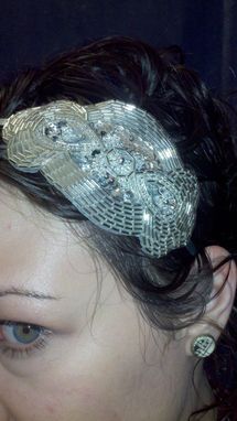 Custom Made Sale Vintage Inspired Dazzling Silver And White Bridal Headband