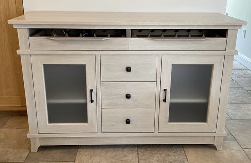 Custom Made Dining Room Buffet, Sideboard, With Wine Storage Drawer.