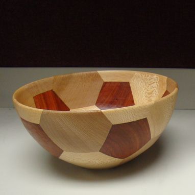 Custom Made Segmented Wooden Soccer Bowl