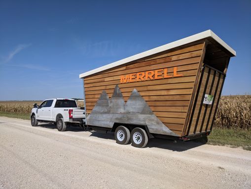 Custom Made Reclaimed Wood Tiny House Style Trailer (Mobile Showroom/ Office/ Studio/ Camper)
