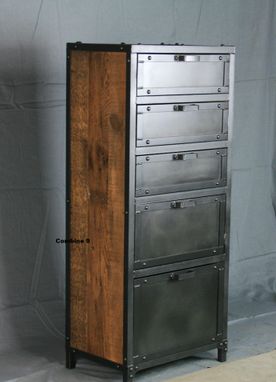 Custom Made Vintage Industrial Lingerie Chest, Reclaimed Wood Dresser, Drawers. Rustic Industrial.