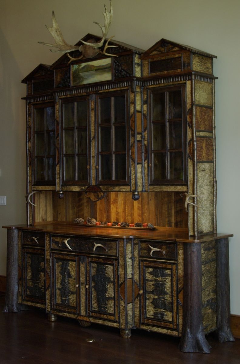 Hand Made Adirondack Rustic Buffet/Hutch by L. Post Rustics