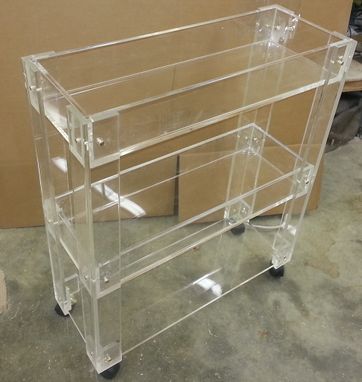 Custom Made Lucite/Acrylic Bar Cart -Drink Cart - Hand Crafted , Made To Order