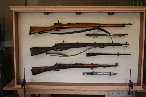 Custom Made Museum World War 2 Rifle Display Cabinet