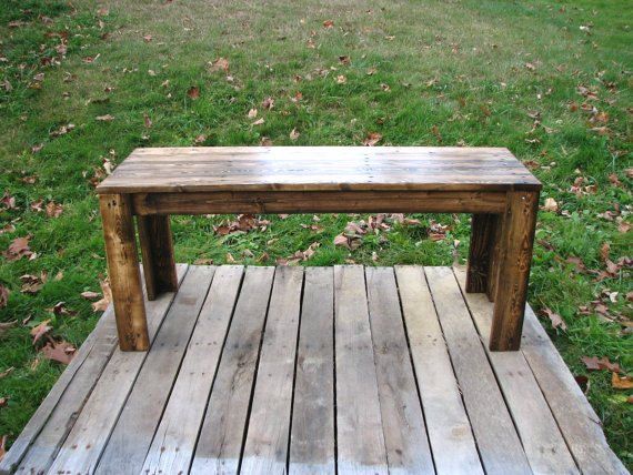 Buy Hand Crafted Reclaimed Wood Rustic Style Bench, made to order from ...