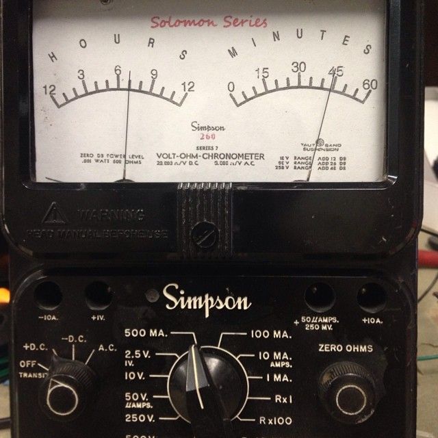 Custom Made Analog Meter Clock In A Simpson 260 Meter Housing by