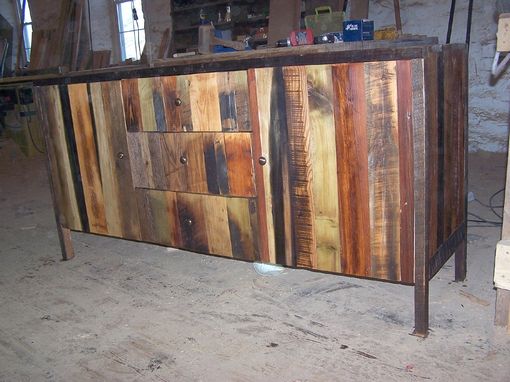 Custom Made Modern Buffet Design Handcrafted From Reclaimed Wood