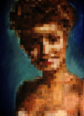 Custom Made Pop Culture Pixel Art Acrylic Painting
