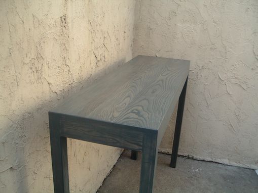 Custom Made Heather's Charcoal Gray Bar Height Parsons Table