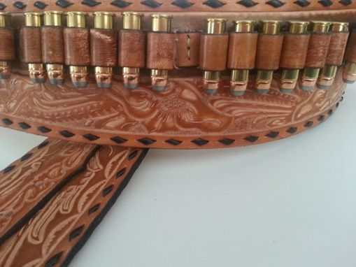 Custom Made Leather Gun Holster And Belt