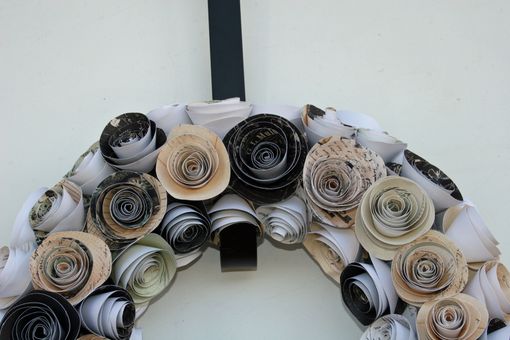 Custom Made Paper Rose Wreath