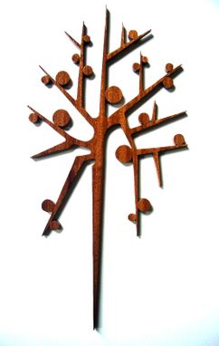 Custom Made Mahogany Fretwork Mid-Century "Modern Tree"