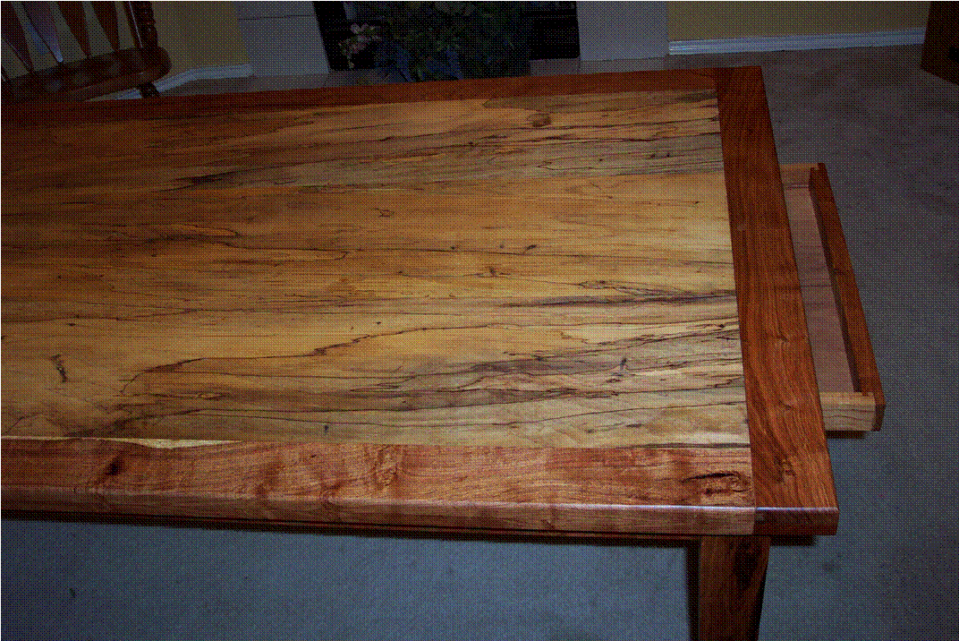 Pecan Wood Dining Table Room Ideas Hand Made Spalted Pecan Table With Mesquite Frame And Legs By
