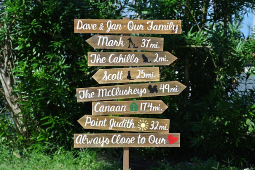 Custom Made Our Family Rustic Directional Location Sign, Parents Gift Idea