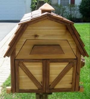 Custom Made Cedar Barnhouse Mailbox