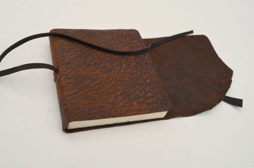 Custom Made Handmade To Order Pigskin Leather Bound Travel Journal Diary Notebook