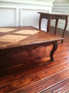 Custom Made Coffee Table (Mahogany W/ Birdseye Maple Inlays)