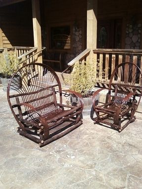 Hand Made Bent Twig Willow Furniture Chairs Rockers By Wine