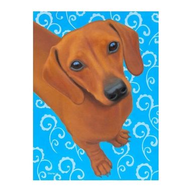 Custom Made Dachshund Magnet - Doxie - Wiener Dog Art - Refrigerator Or Locker Art