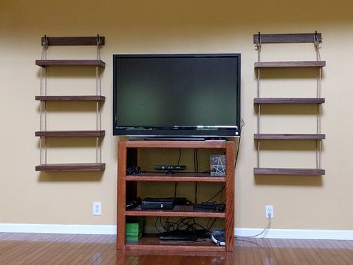Custom Made Hanging Book Shelves