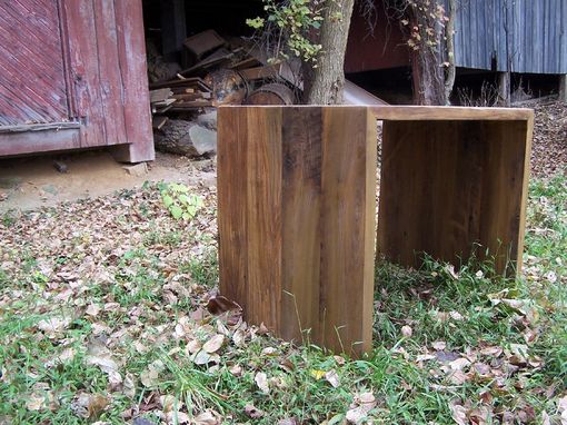 Custom Made Modern Slab Desk From Reclaimed Wood