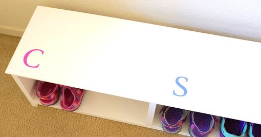 Custom Made Eco-Friendly Painted Entryway Shoe Rack Bench