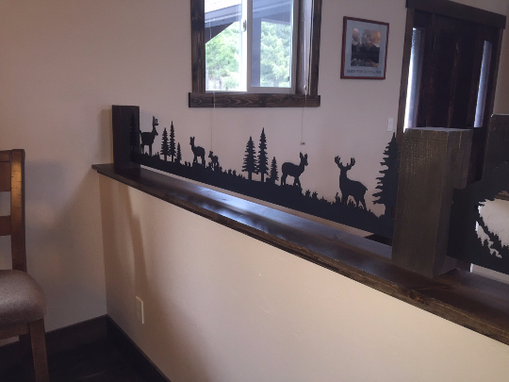Custom Made Custom Metal Wildlife Silhouette Tops For Half Walls, Ledges, Stair Rails