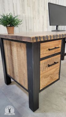 Custom Made Reclaimed Barnwood Desk, Reclaimed Wood Corner Desk, Corner Desk