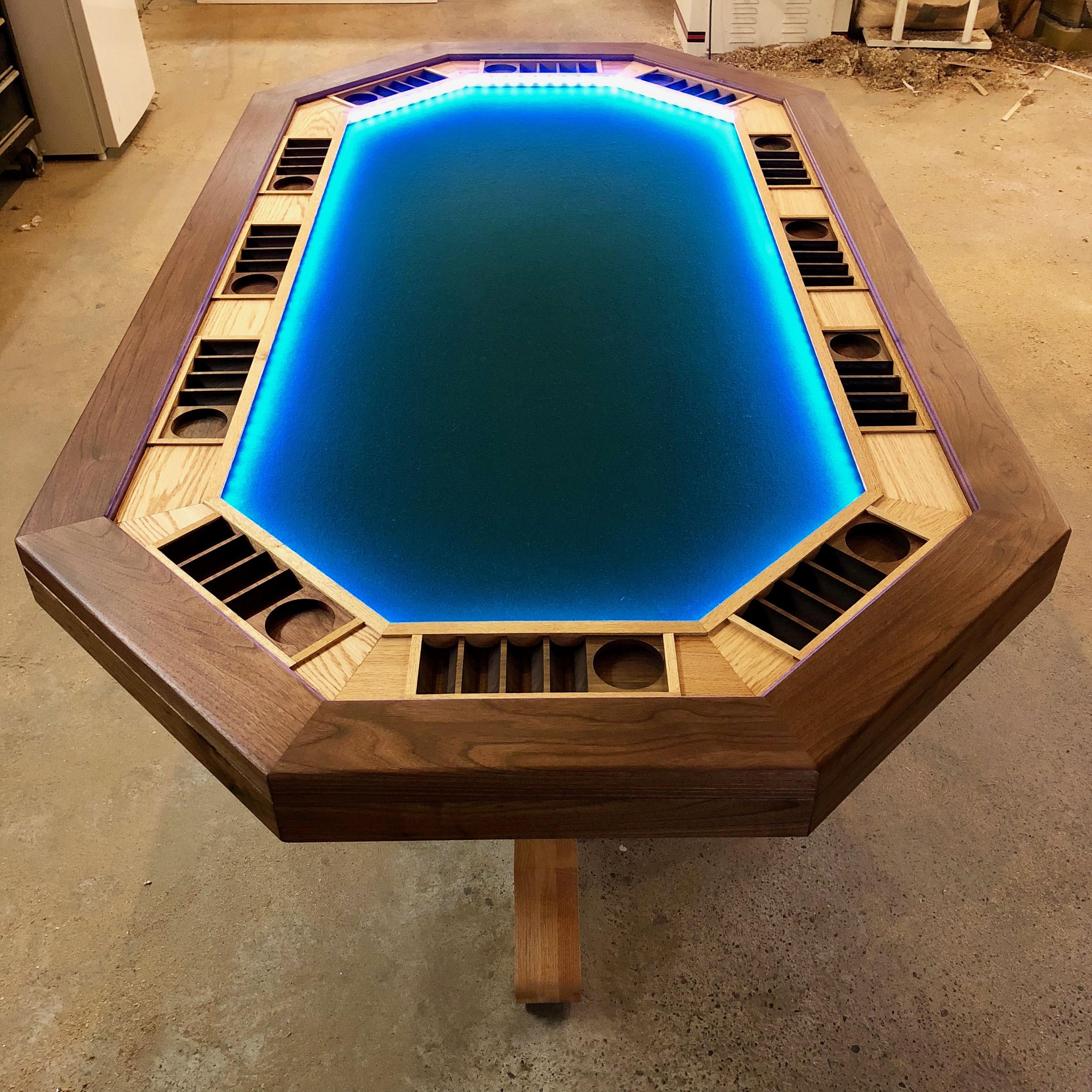 Hand Crafted Hardwood Poker Table // Game Table //Man Cave Centerpiece