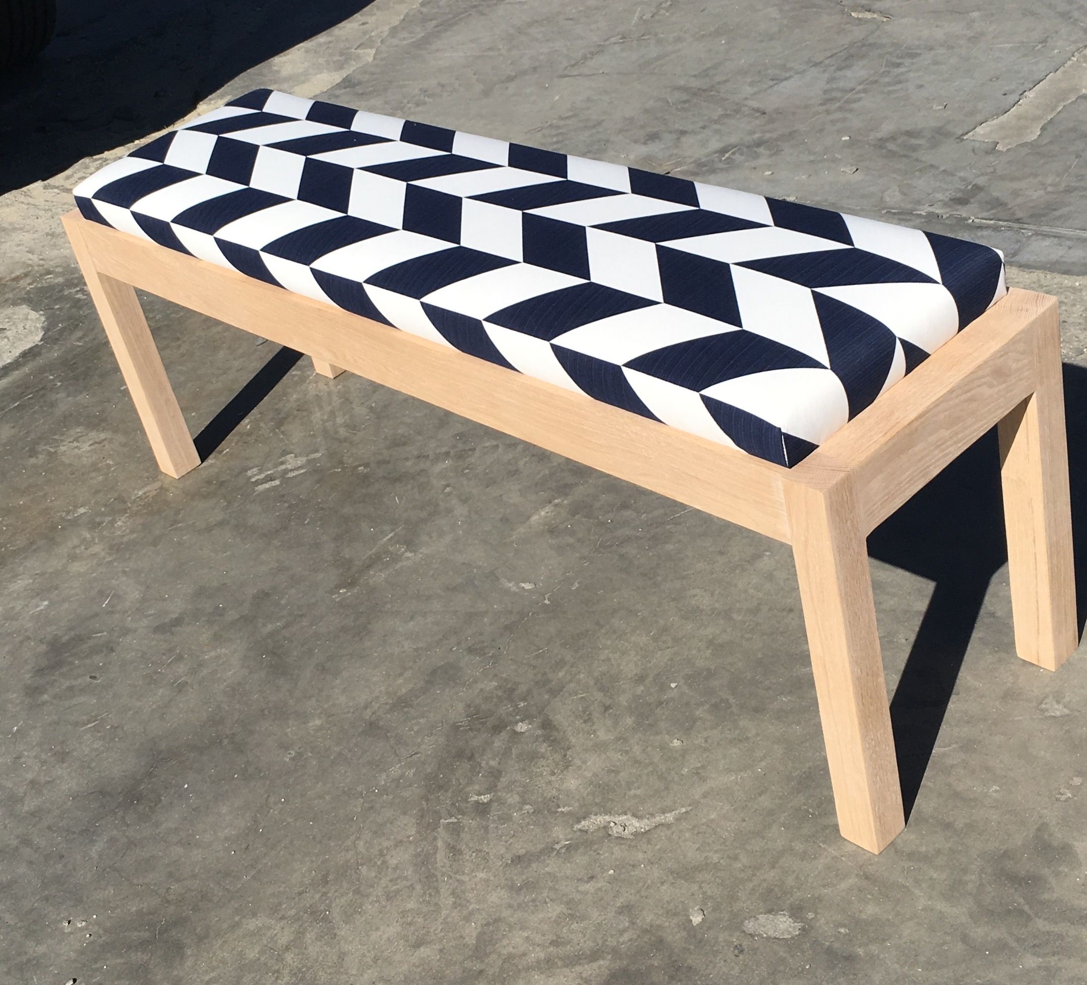 Handmade Solid White Oak Bench by