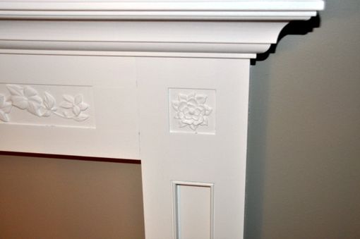 Custom Made Carved Painted Fireplace Mantel