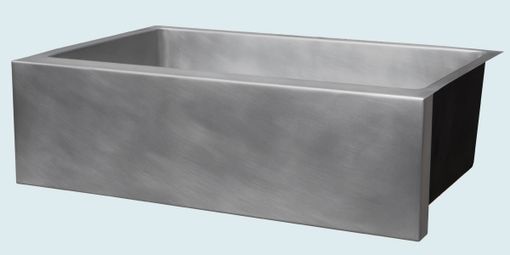 Custom Made Zinc Sink With Square-Ended Apron