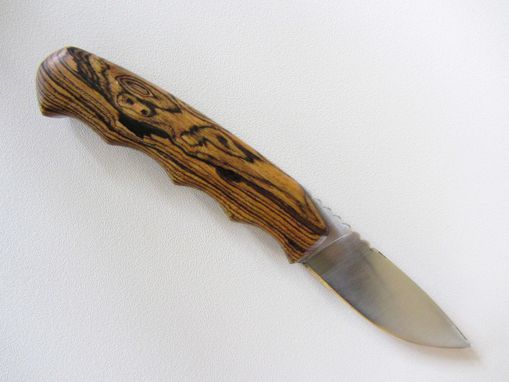 Custom Made Custom Knife - Drop Point Hunter's - Stainless Steel Blade - Handmade Mexican Bocote Wood Handle