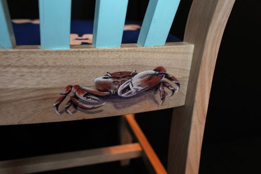 Custom Made Hand Painted Hawaiian Print Surfboard Chair