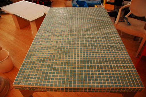 Custom Made Glass Tile Table-Desk