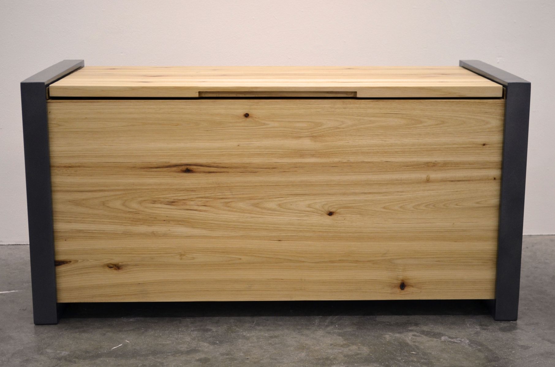 Hand Crafted Solid Wood And Metal Toy Box by Fabitecture