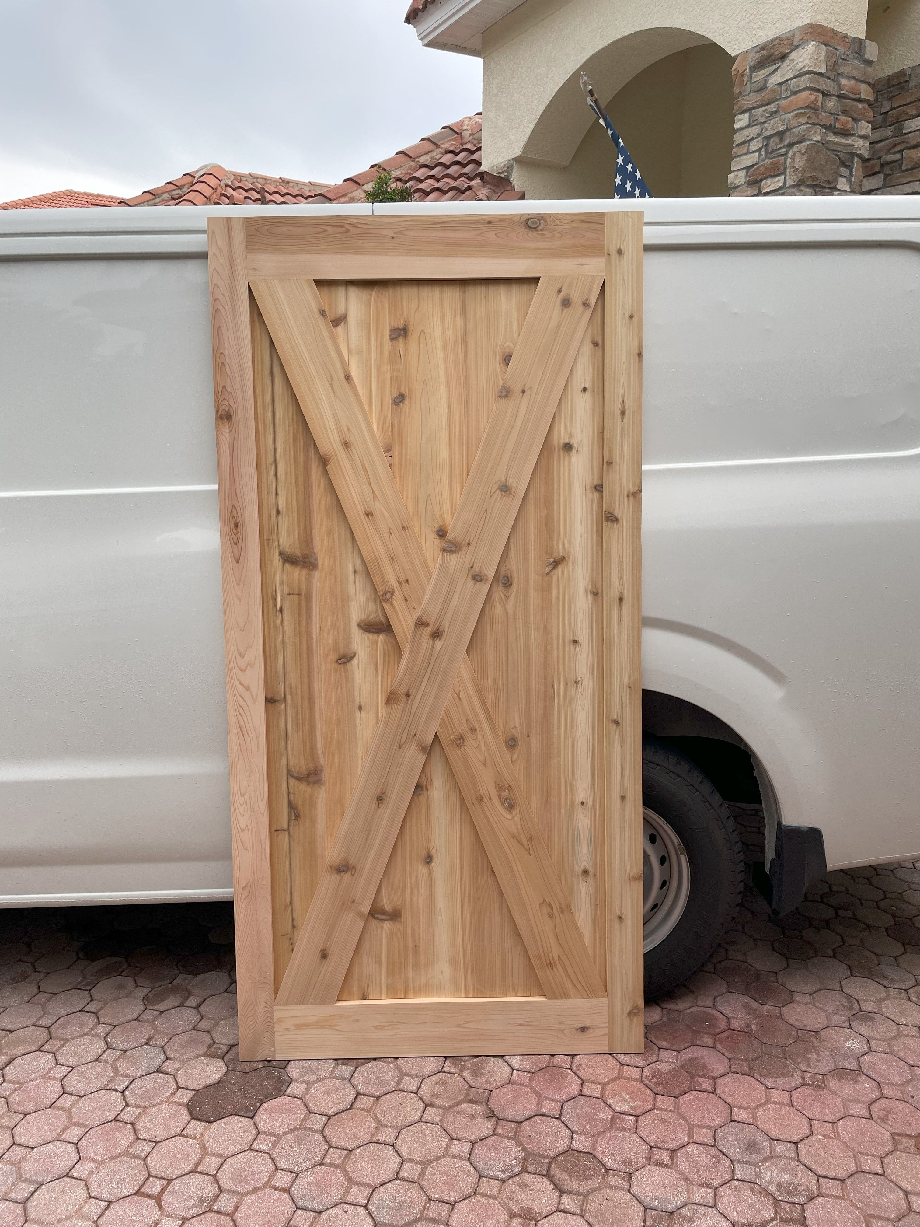 Hand Made Custom Made Barn Door Farmhouse Style Rustic Solid Cedar Wood